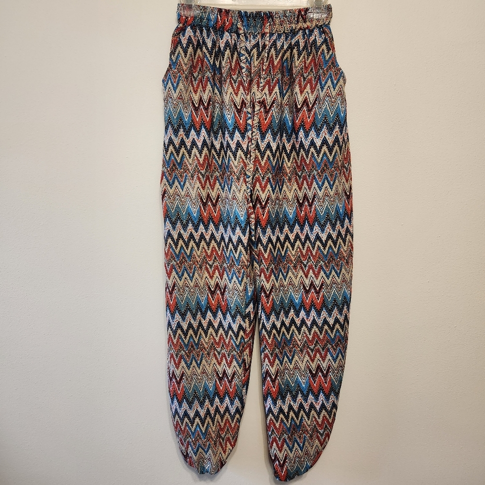 Colorful Zigzag Lightweight Boho Joggers